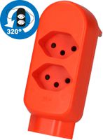 Multi adaptateur ADAPT 2+1x type 13 orange fluo rot. BS