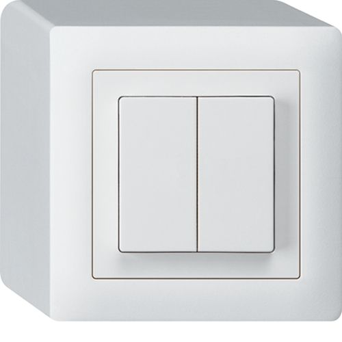 interrupteur à poussoir double schéma3+3 AP Kallysto blanc