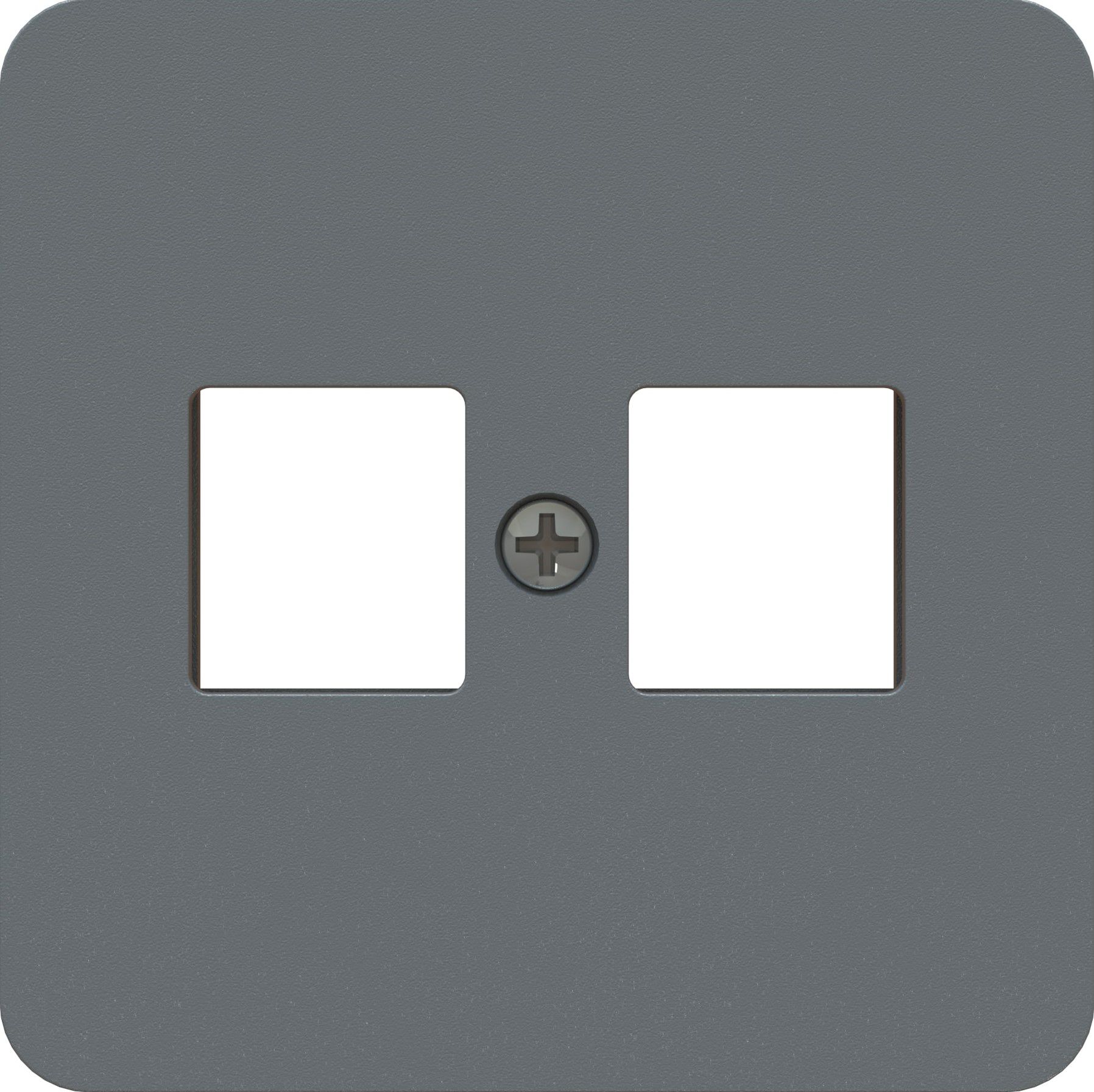 prise réseau 2x support EasyKlick plaque frontale priamos ant