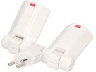 multi adaptateur clip-clap 2x type 13 3 pôles blanc BS