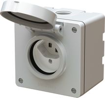 presa 1x tipo 23 AP exo IP55 grigio luce