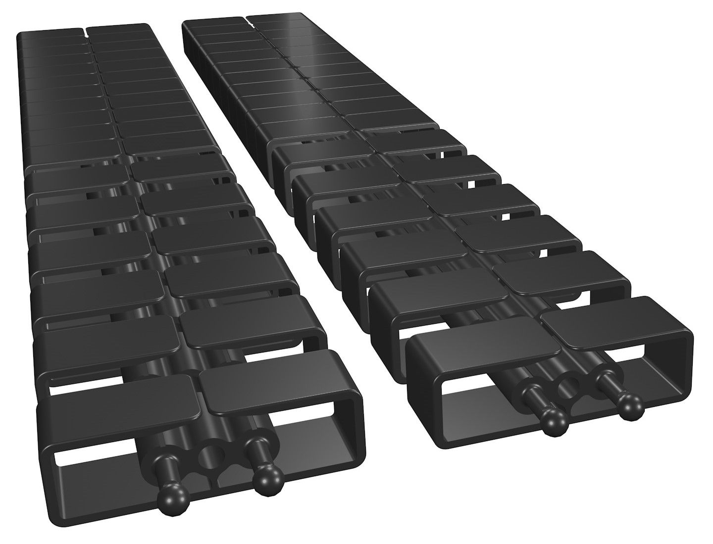 garniture serpentine de câble Cube SL 0.75m noir RAL9005 aimant