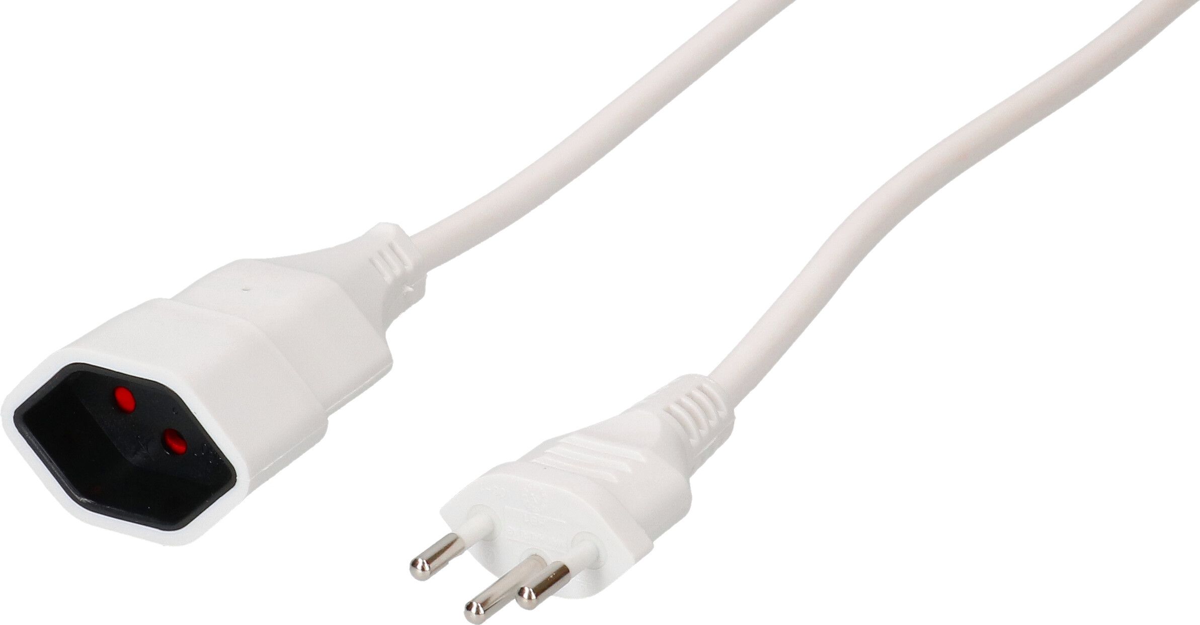 Rallonge TD H05VV-F3G1.0 3m blanc BS type 12 / type 13