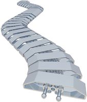 serpentine de câble Pro 80 1.00m argent RAL9006