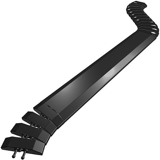 serpentine de câble Pro 80 1.00m noir RAL9005
