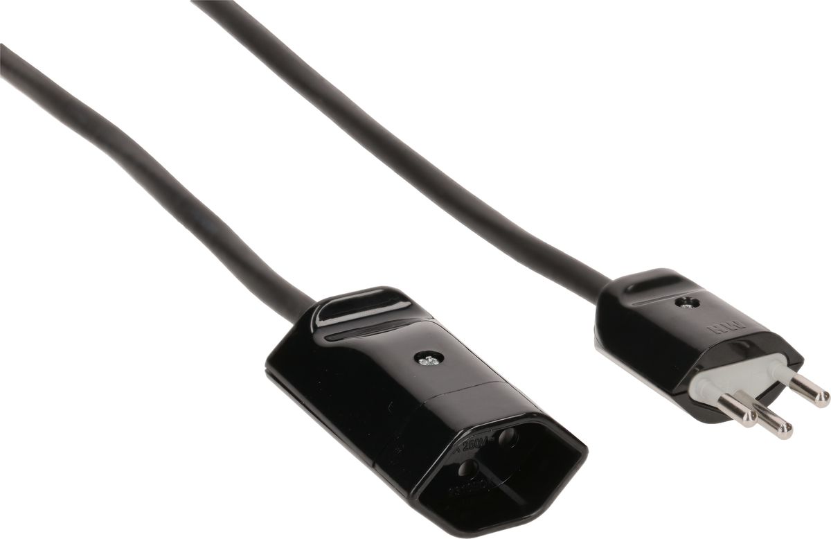 rallonge 3G1.0 5m noir blindé type 12 / type 13