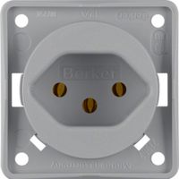 prise 1x type 13 appareil avec plaque frontale Berker Integro gr