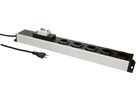multiprise Power Line 5x type 13 gris/noir FI 30mA / 10A 1.5m