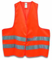 Gilet de sécurité orange bandes réflé. fermeture velcro rapide