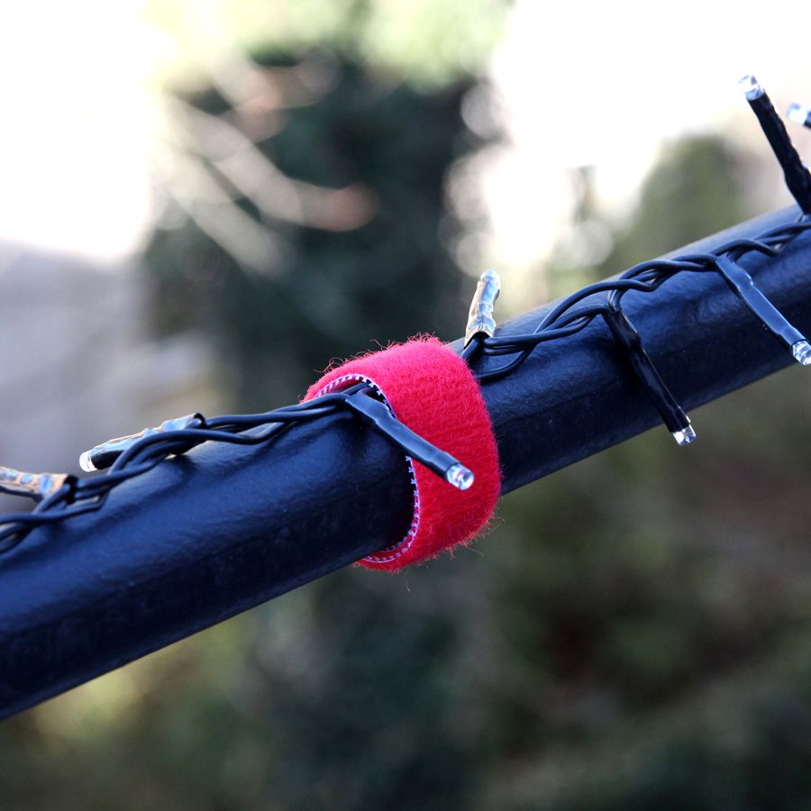 rouleau de velcro double face 25m rouge