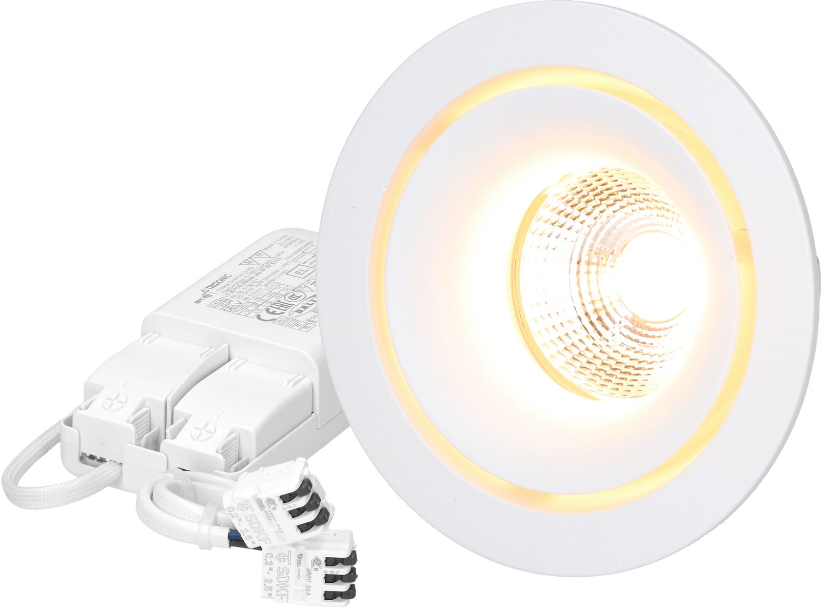 spot encastré à LED MOON Ø80 DALI blanc 3000K 650lm 36°