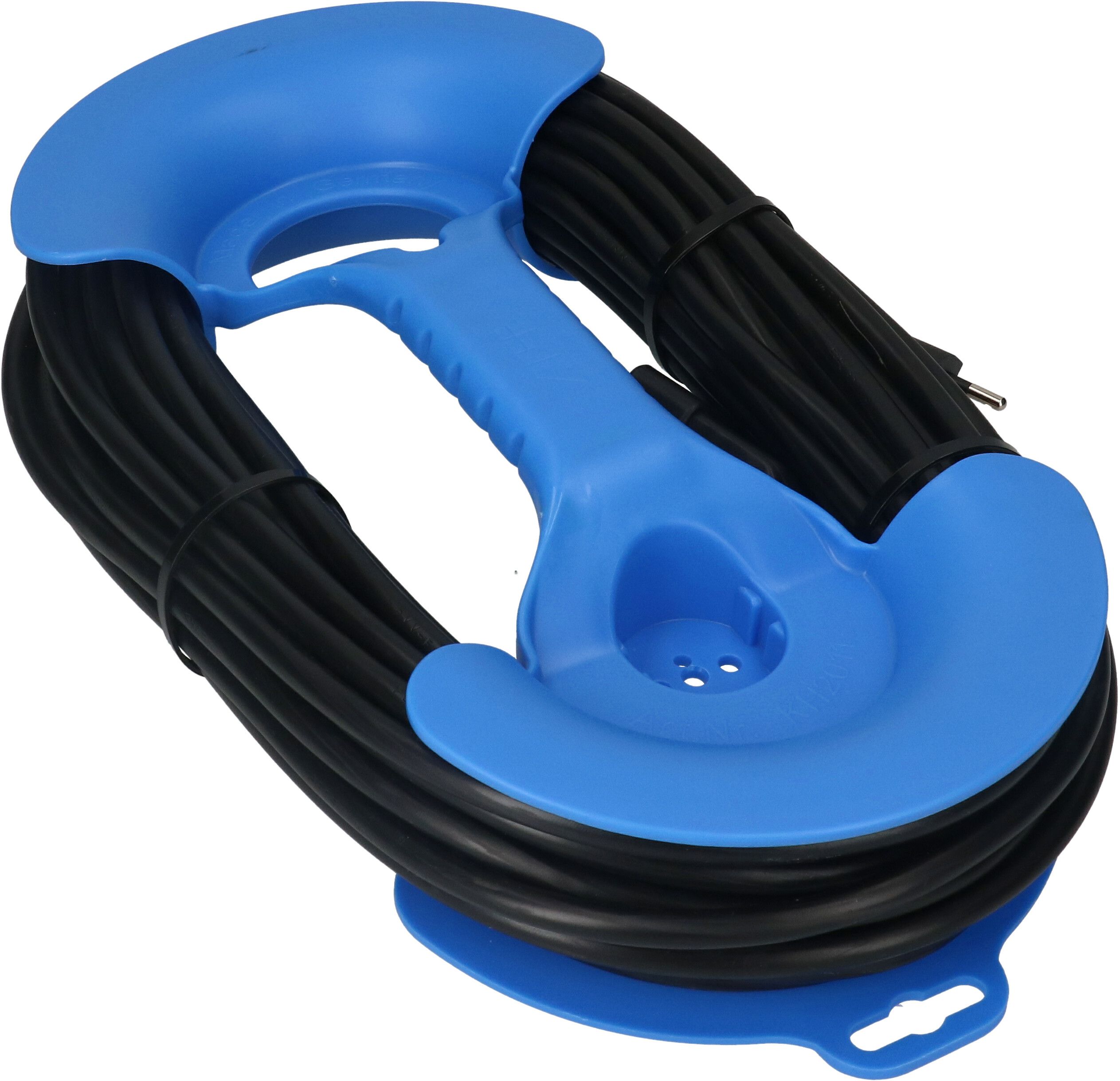 Rallonge TD H05VV-F3G1.5 20m noir incl. haltère à câble bleu