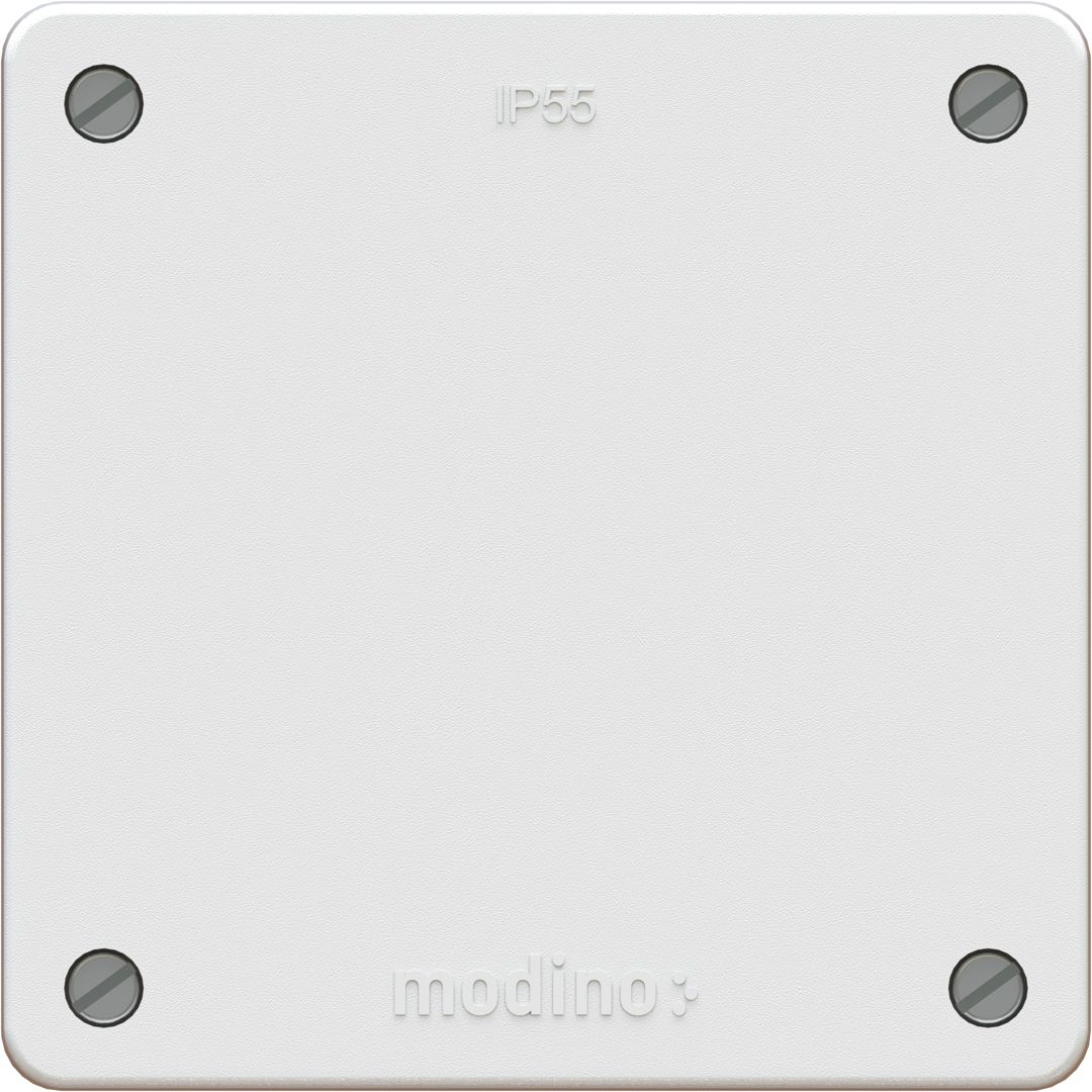 Blindabdeckung Frontset exo IP55 weiss