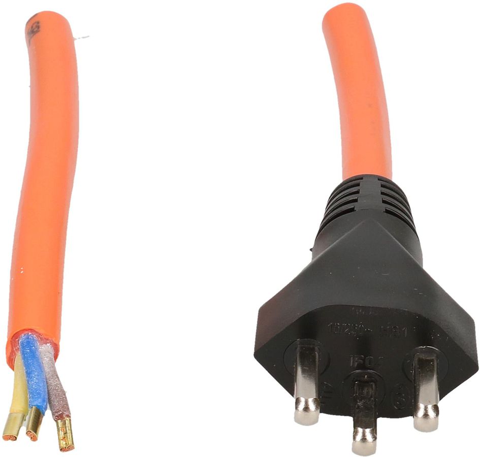 PUR câble secteur H07BQ-F3G1.5 3m orange type 23