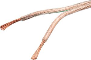câble de haut-parleur 2x2.5mm² 10m transparent