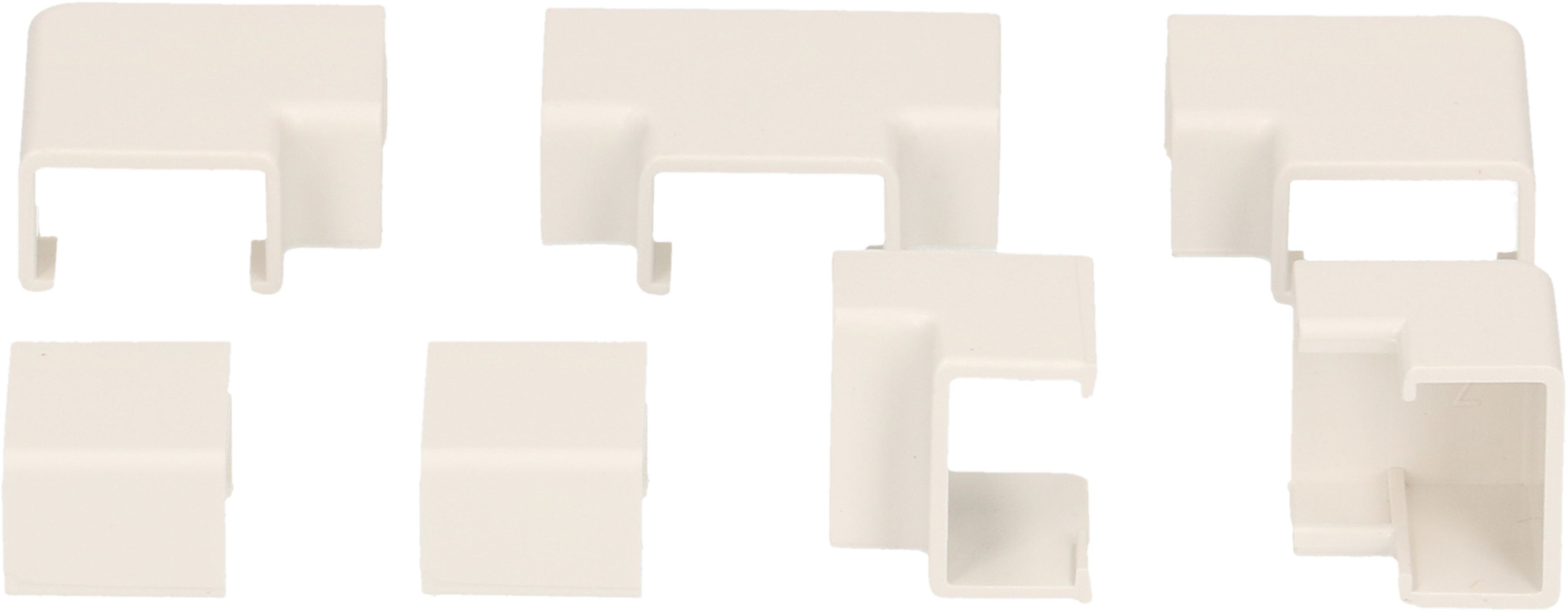Raccords de goulotte 9x5mm blanc assorti 7 pcs.