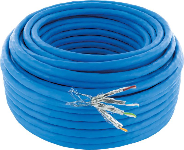 câble réseau Cat. 8.1 S/FTP 25m bleu