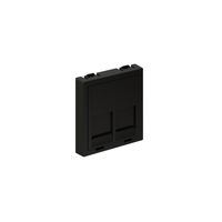 accessoire multimédia 45x45 anthracite couverture pour 2x RJ45
