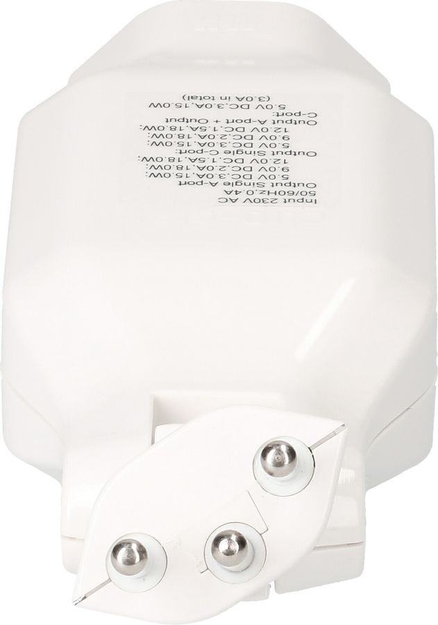 multi adaptateur clip-clap 1x type 13 USB Fast Charge blanc