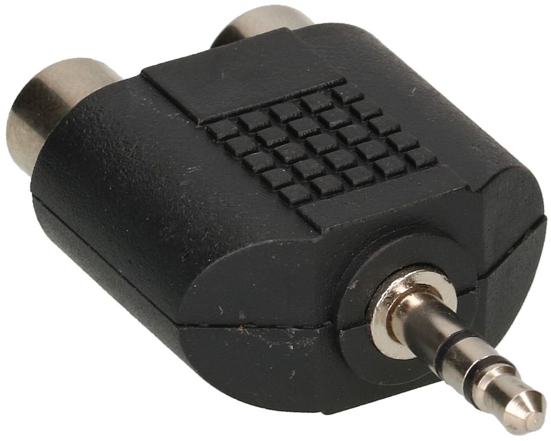 adaptateur Y audio stéréo fiche jack/prise RCA noir