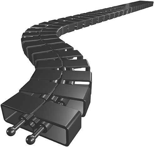 serpentine de câble Cube SL 1.00m noir RAL9005