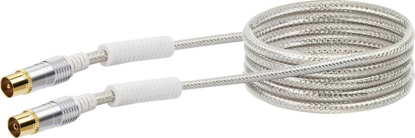 câble de raccordement 110dB 1.5m transparent noyau de ferrite