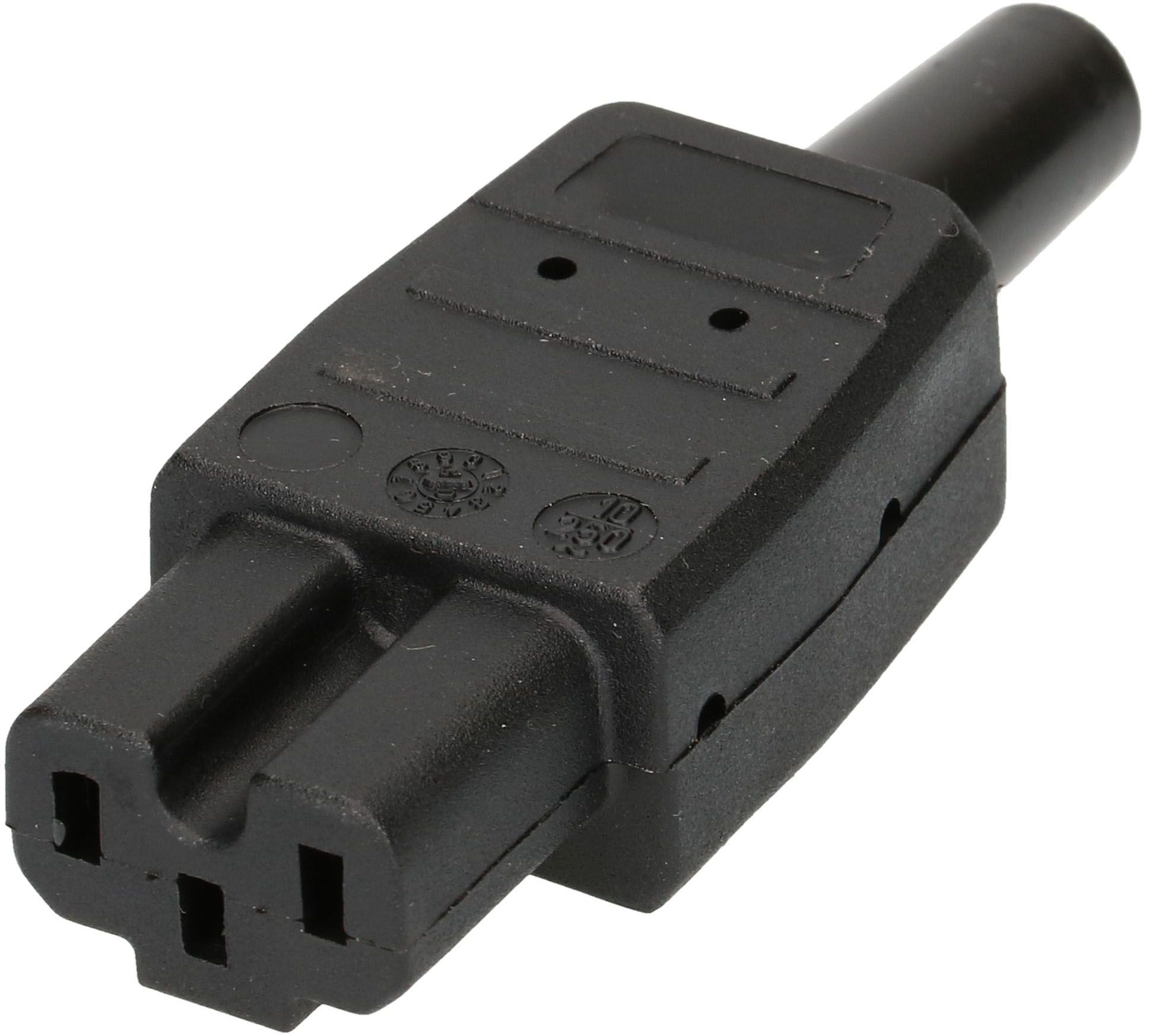 prise de connecteur type C15A 3 pôles noir