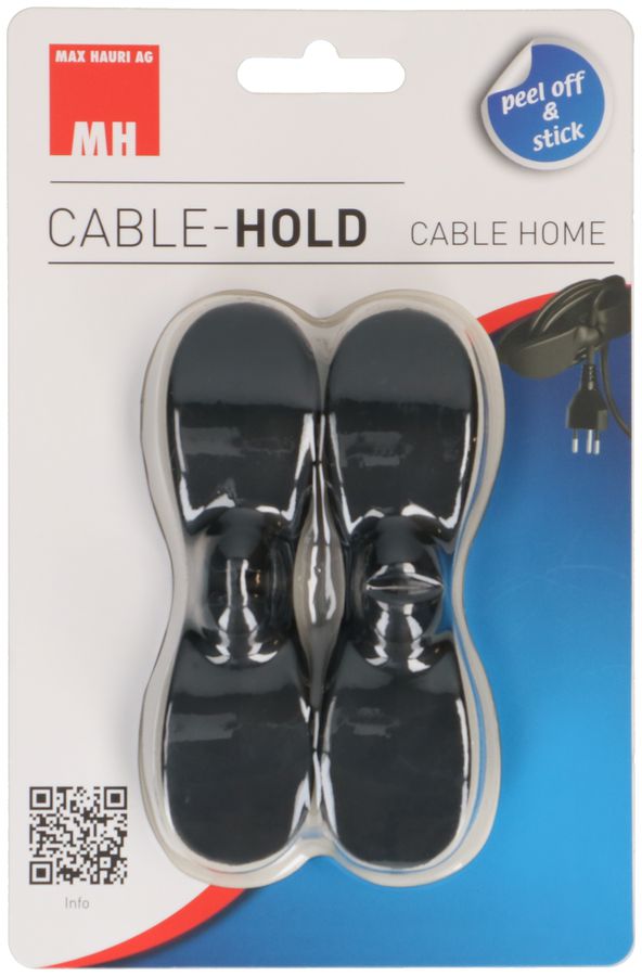 CABLE HOLD set noir / 2 pièces