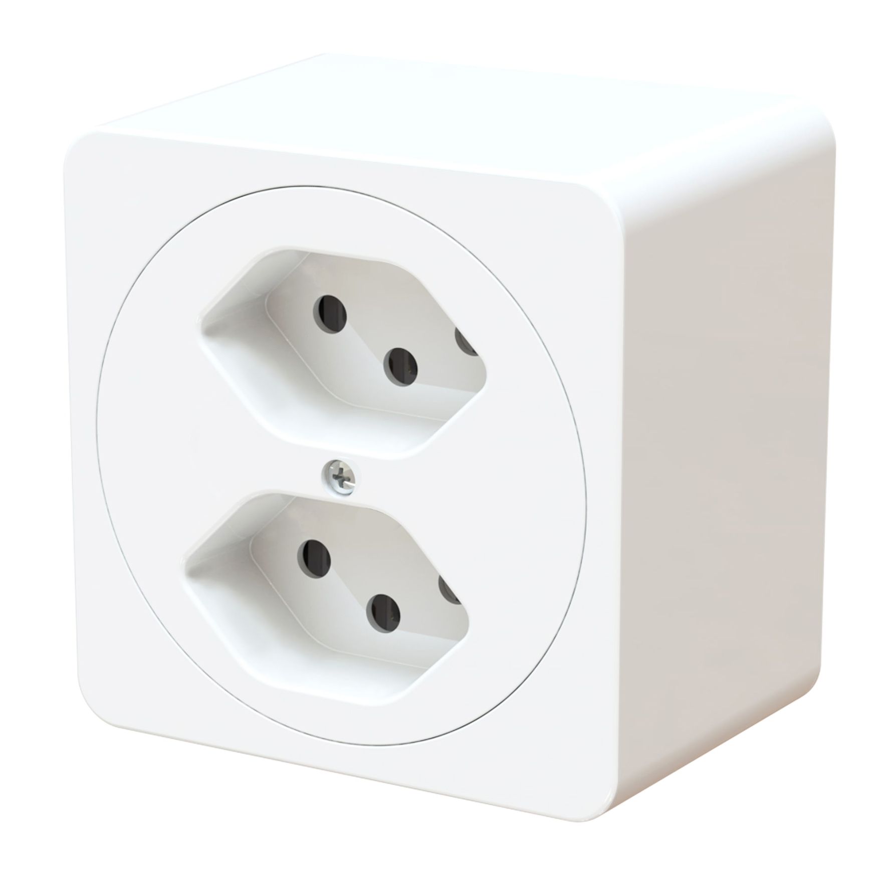 prise 2x type 13 ta.1x1 AP maxONE blanc