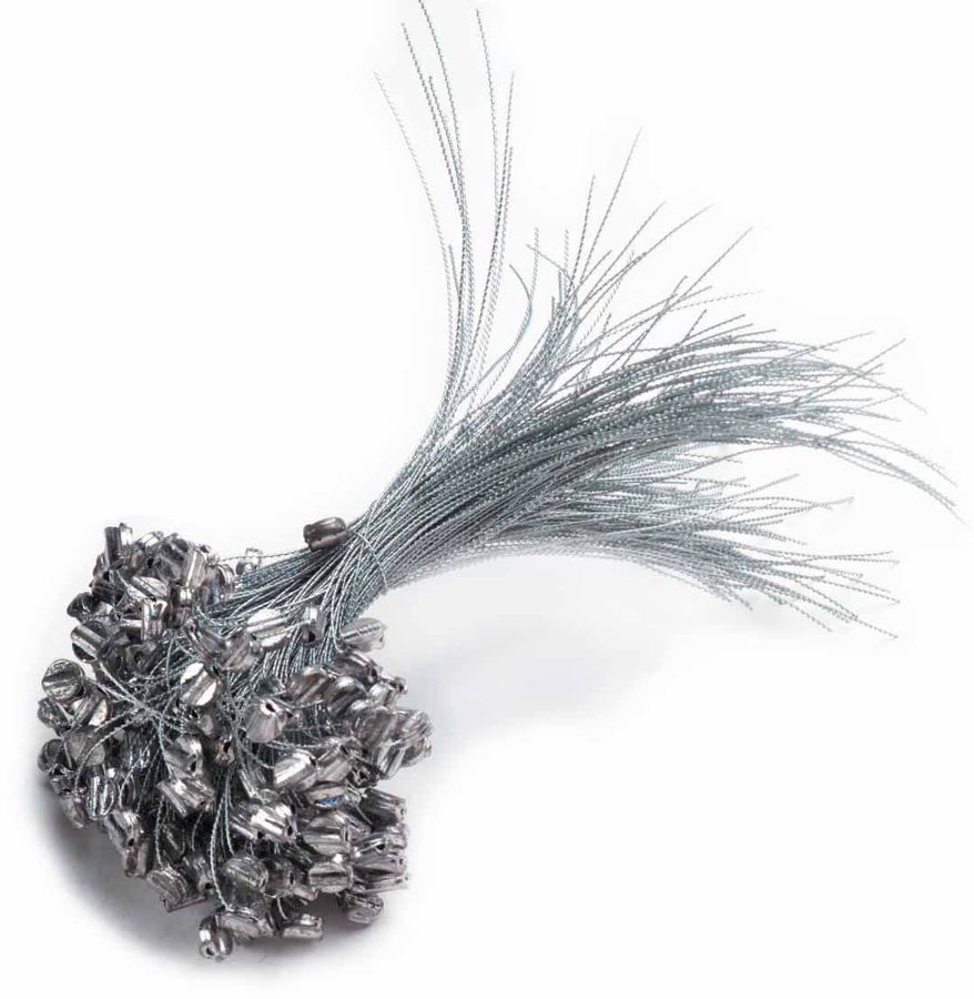 Plombage en fil métallique L=200mm dia.=10mm +fil spiralé moulé