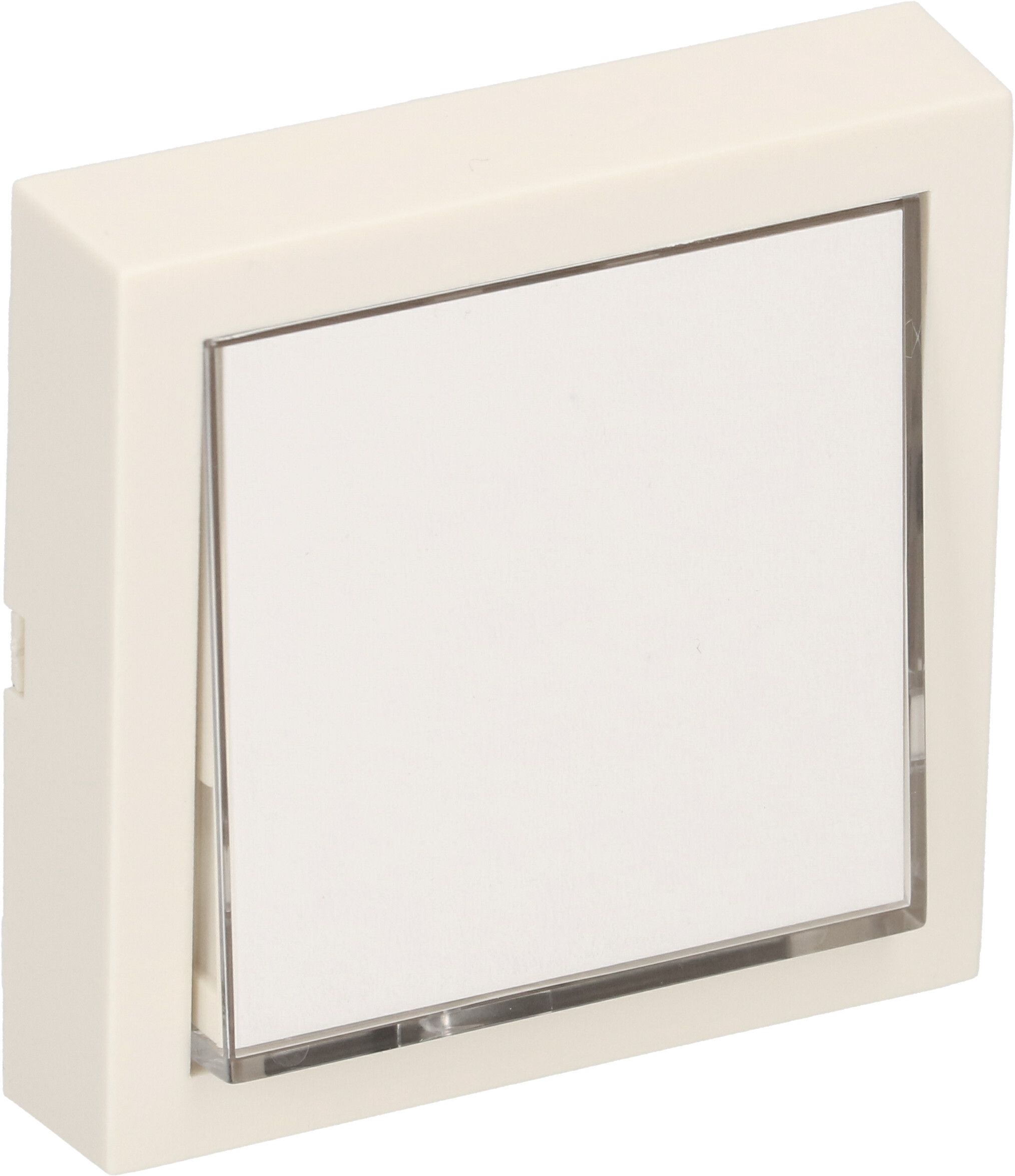 Bouton-poussoir carré blanc ivoire