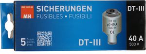 fusible 40A retardé 500V DT-III / 5 pièces
