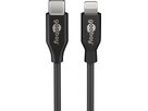 câble de recharge Lightning vers USB-C 1m noir