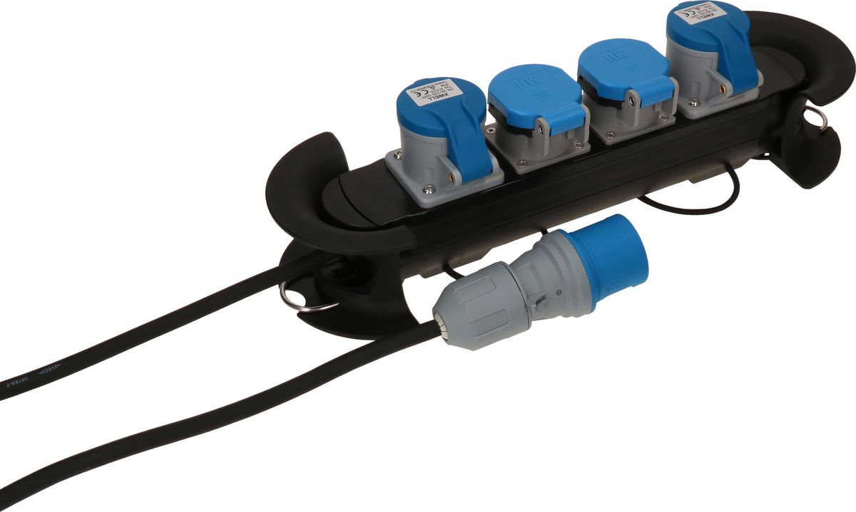 multiprise Construct Line 2x type 23 IP55 2x CEE16-3 noir 5m