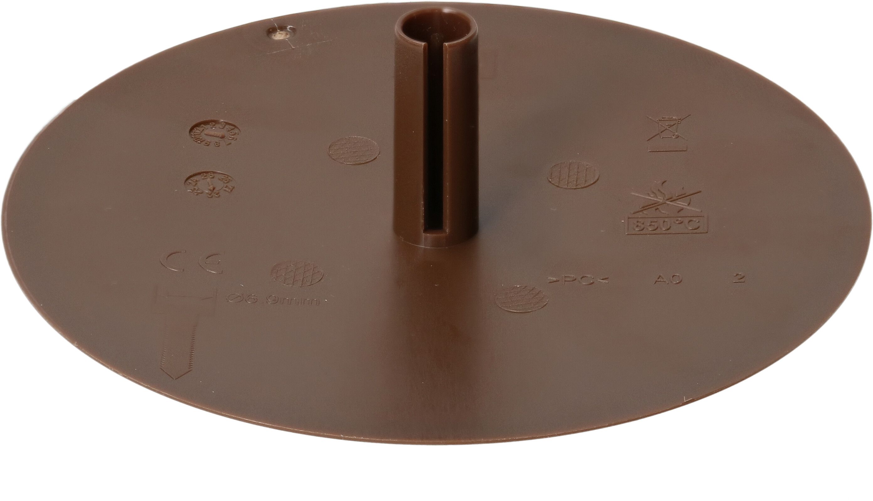 rosette de plafond rond plat étrier à ressort enfichable marron