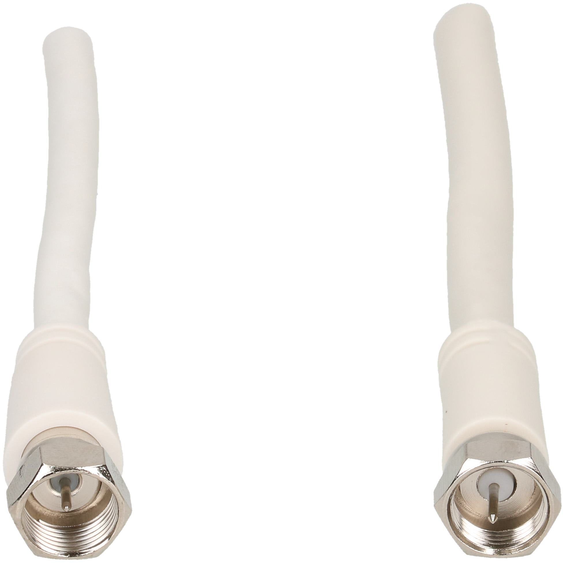 câble de raccordement SAT 75dB 1.5m blanc