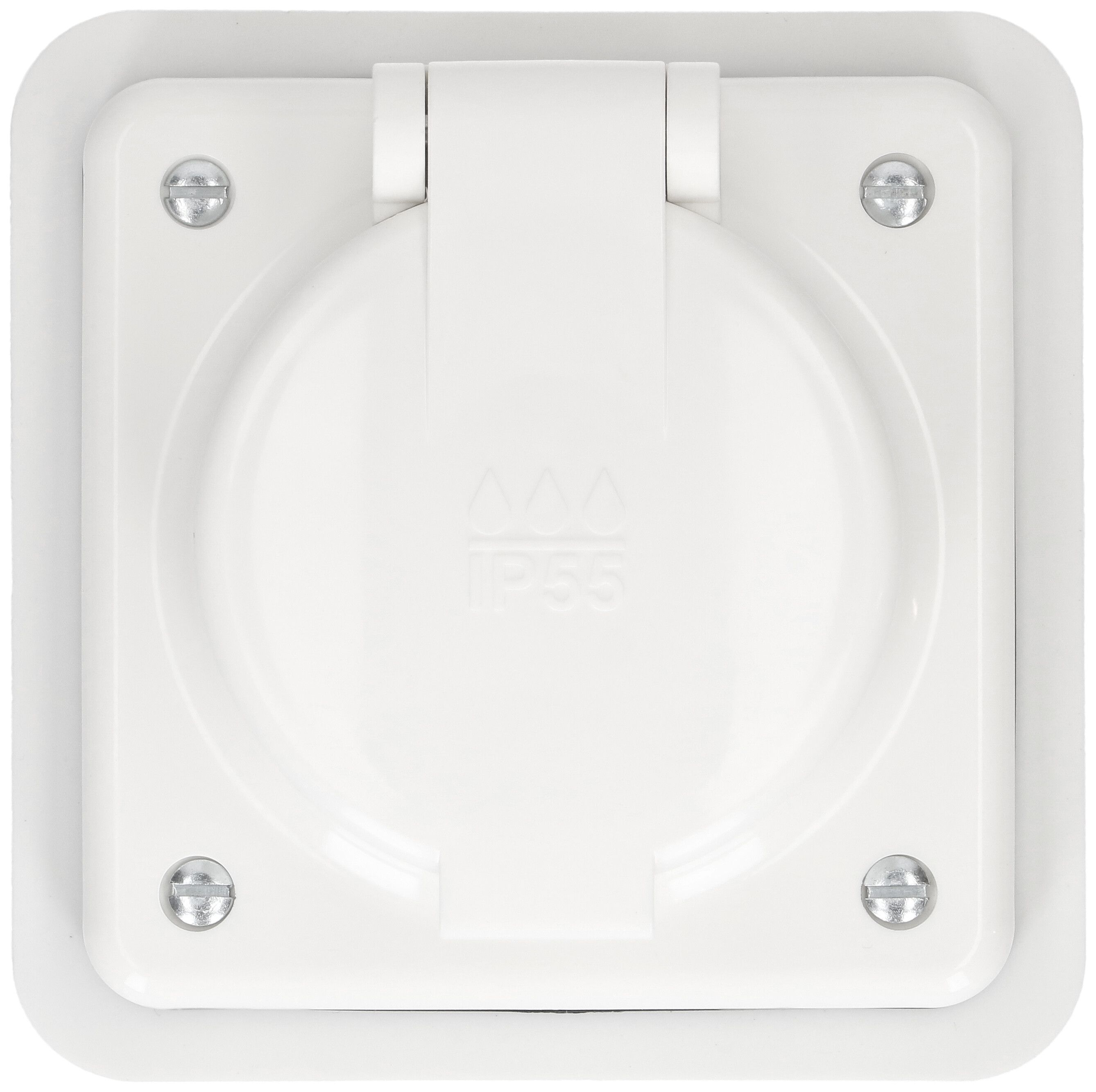 presa 1x tipo 13 dim.1x1 INC Mica Nass IP55 bianco