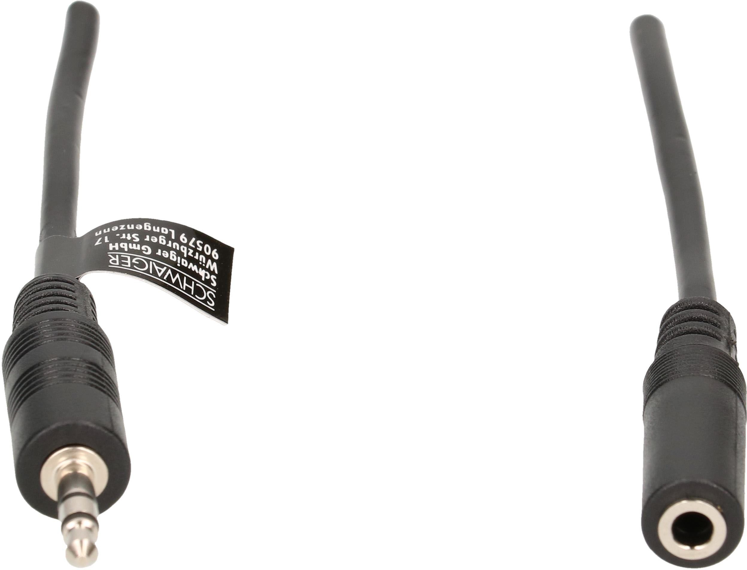 rallonge audio stéréo fiche/prise jack 1.5m noir