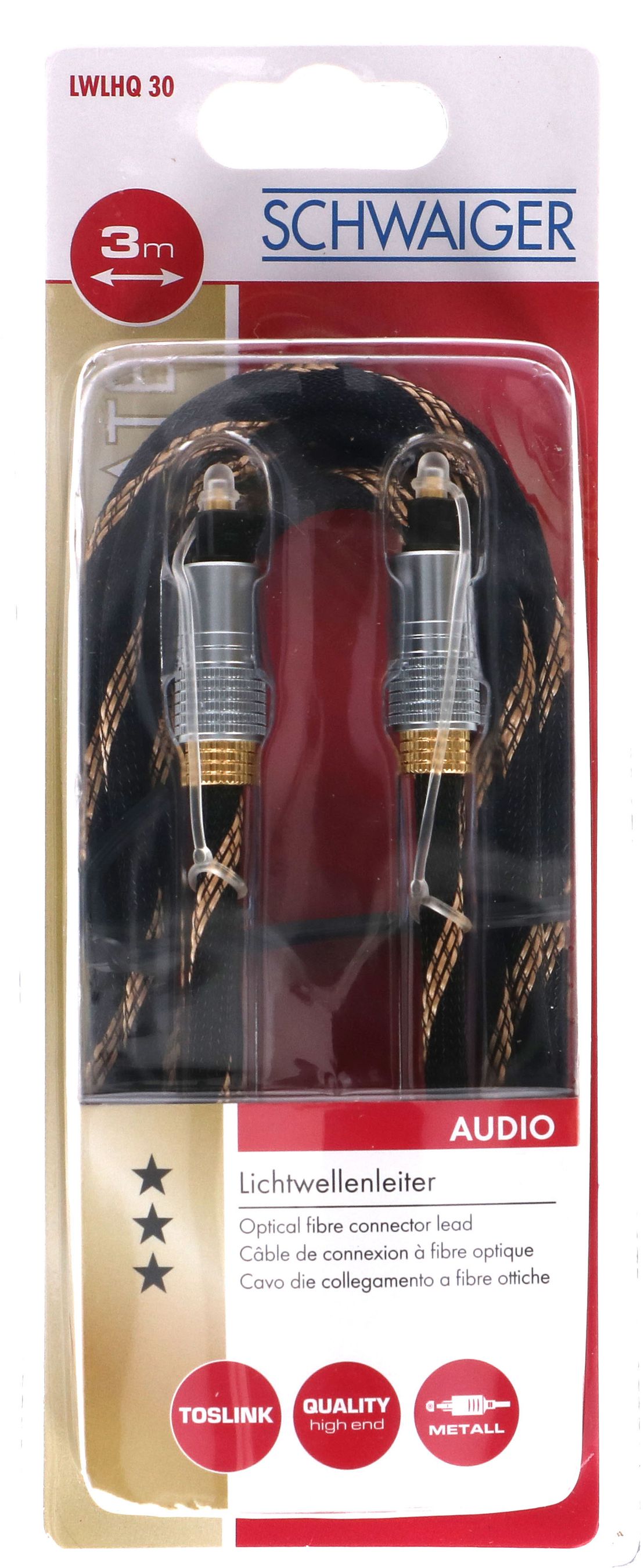 câble à fibre optique 3m noir