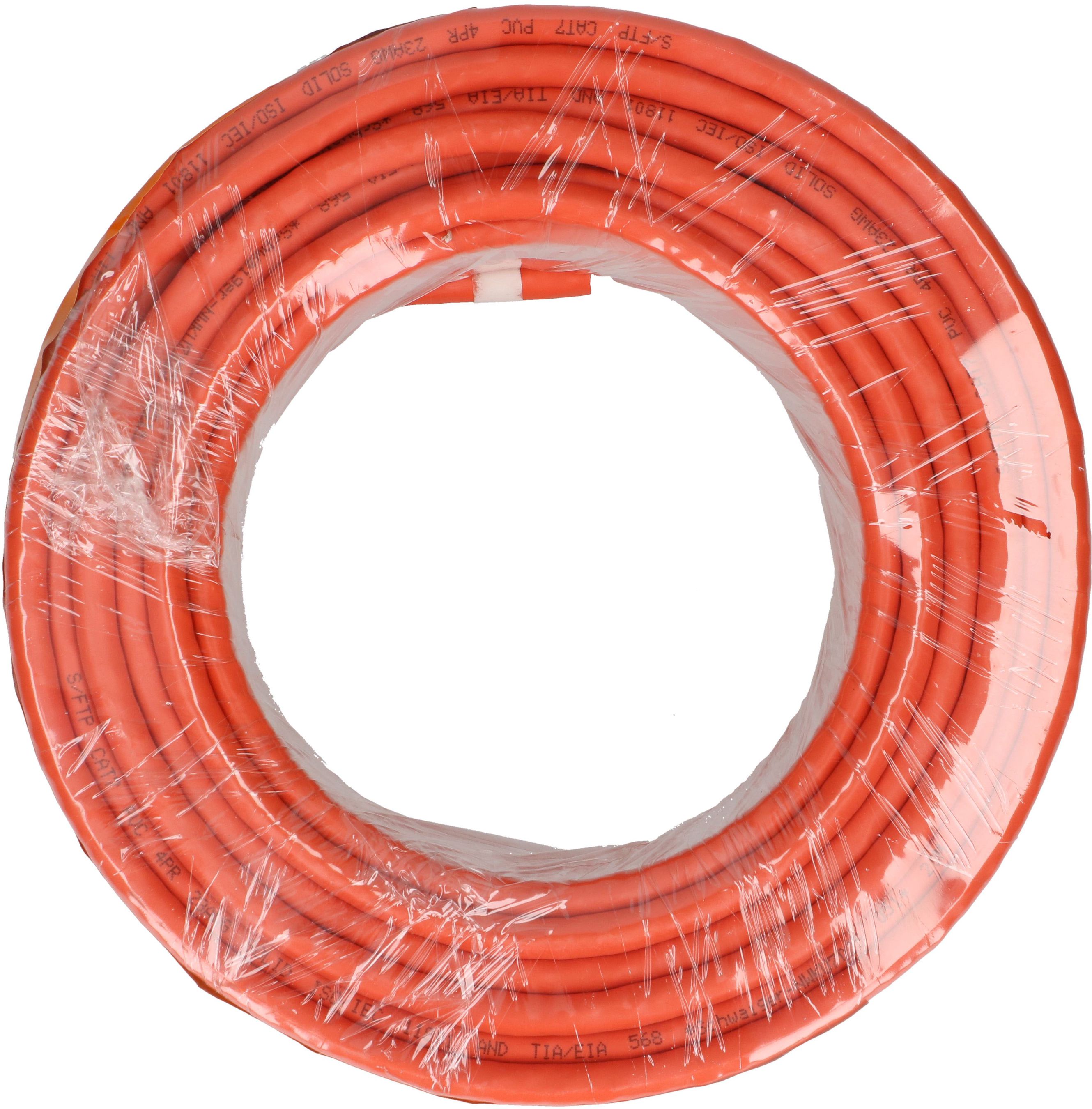 câble réseau Cat. 7 S/FTP 25m orange