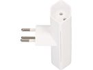 multi adaptateur 2x type 13 3 pôles blanc