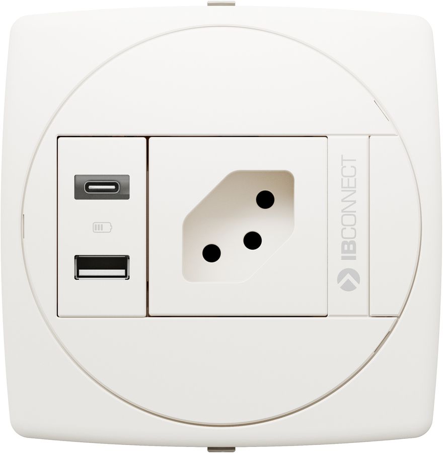 UNIT bloc multiprise blanc 1x type 13 1x USB A/C