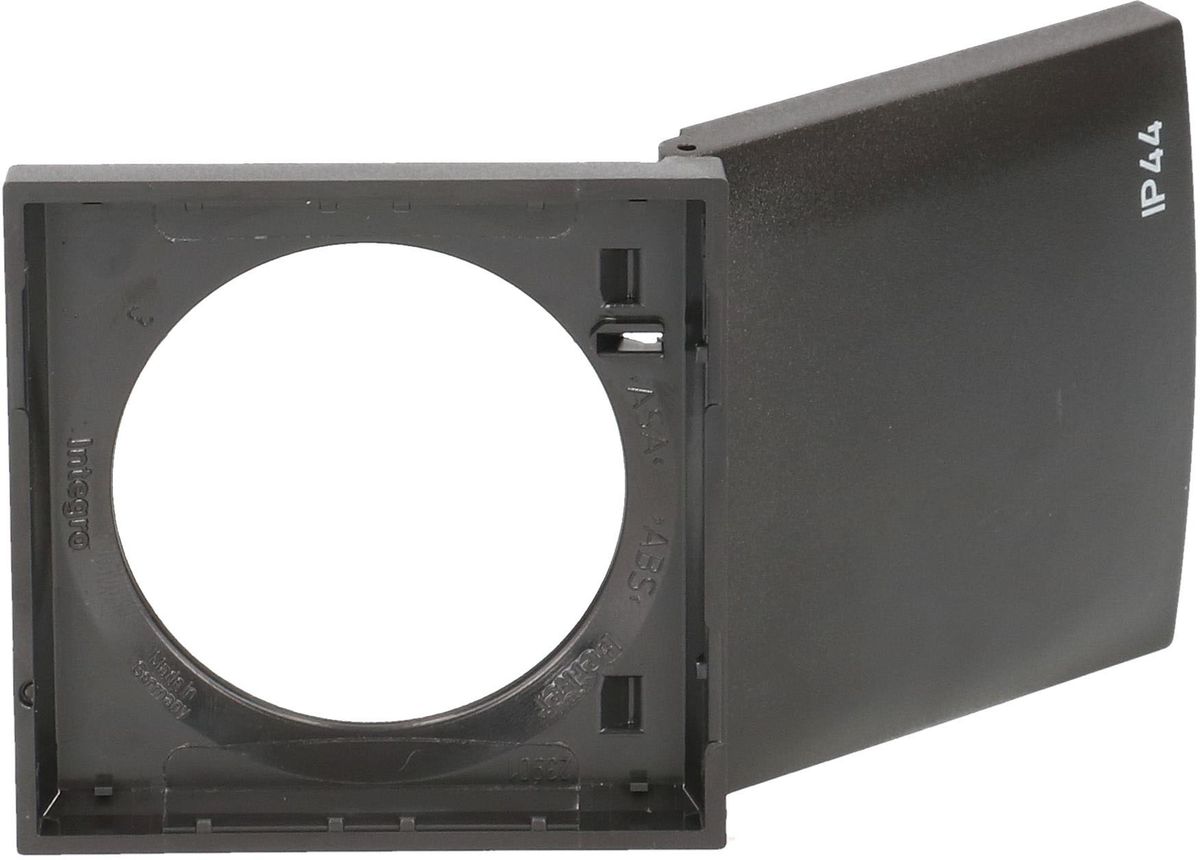 Abdeckrahmen Gr.1 UP mit Klappdeckel Integro IP44 anthrazit