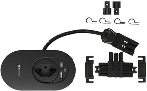 Single Erweiterungs-Set ORBIT Steckdoseneinheit sw Typ 13 USB-A/C