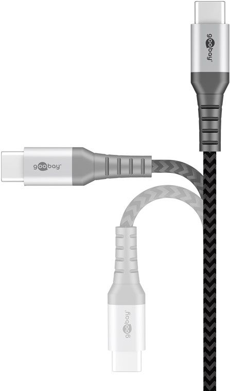 câble de recharge USB-C textile extra robuste 0.5m noir
