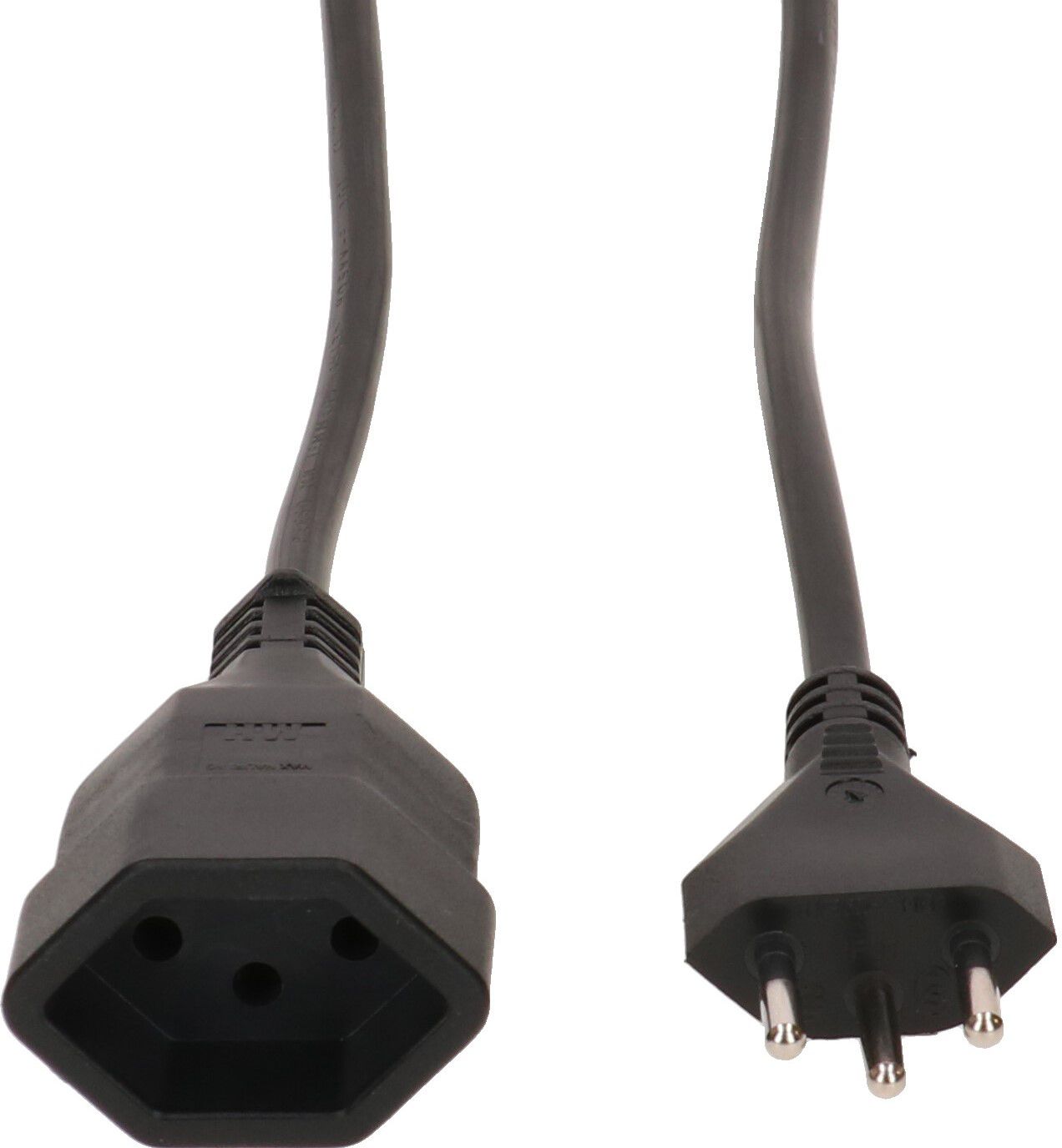 Rallonge TD H05VV-F3G1.0 4m noire type 12 / type 13