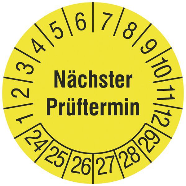 Prüfplakette "Nächster Prüftermin" 24