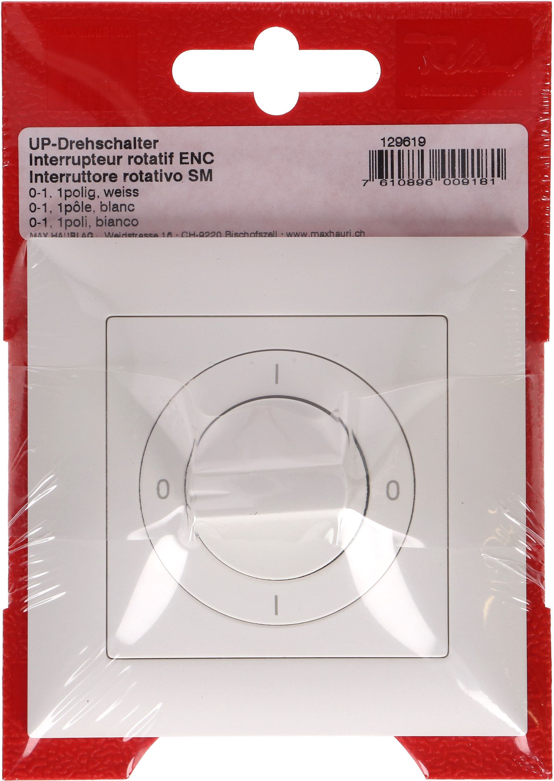 Drehschalter Schema 0/1L 0-I-0-I UP EdizioDue weiss