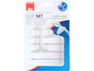 CLIP-SET 8x blanc assortis