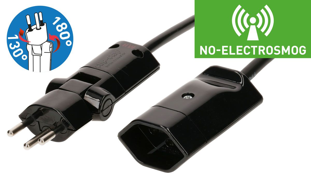 Verlängerung S05VStV-F3G1.0 5m sw gesch. Typ 12 clip-clap Typ/13